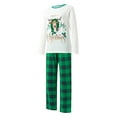 thumbnail image 4 of KOMOO Matching Christmas Pjs for Family Elk Letter T-Shirt Plaid Pants Sleepwear Nightwear Family Pajamas, 4 of 9