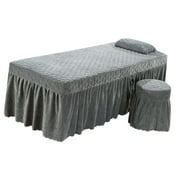 SPA Massage Bedding Set Massage Table Sheet Sets, Massage Salon Spa Single Table Grey