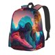 thumbnail image 1 of Disketp Colorful Surreal Landscape Mochila Escolar de Gran Capacidad y Peso Ligero, Mochila de Viaje Ideal para Escuela, Trabajo y Uso Diario, Cómoda y con Estilo, 1 of 8