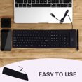 thumbnail image 3 of BESTYASH Washable Keyboard Wired Black Minimalist Keyboard 1Set For Harsh Conditions, 3 of 7