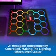 thumbnail image 2 of Gaming Mouse pad with Hexagonal Glowing Pattern, RGB LED Mouse pad, Multiple Lighting Modes, Supports PC Client Color Adjustment, syncs with Screen Colors$$Office, 2 of 6