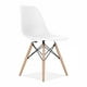 Ensemble de Quatre (4) Chaise de Style Eames Blanc avec Pieds en Bois Naturel Chaise de Salle à Manger Chaise de Bureau Eiffel – image 5 sur 5