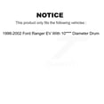 thumbnail image 2 of Transit Auto Rear Drum Brake Shoe & Hardware and Wheel Bearing Kit for Car 1998-2002 Ford Ranger EV with 10" Diameter - Left Right Side (Driver Passenger) K7D-100826, 2 of 11