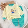 thumbnail image 2 of TOWED22 Baby Toddler Kids Viscose from Bamboo Pajamas Set Soft Pjs 2pcs Fall Winter Sleepwear 6-12 Months 12-24 Months 2t 3t 4t 5t 6t 7t 8t 9t Children,Mint Green,6-12 M, 2 of 4