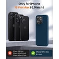 thumbnail image 4 of KOMI Designed for iPhone 16 Pro Max Case,Shockproof Liquid Silicone Protective Phone Case with Soft Anti-Scratch Microfiber Lining Ultra Slim Drop Protection Phone Cover 6.9 inch Cobalt Blue, 4 of 5