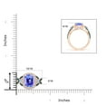 thumbnail image 4 of ANGARA Natural 2.45 ct Tanzanite & Aquamarine Crossover Ring with Diamond in 14K Rose Gold for Women (Size-9x7mm) | December Birthstone, Anniversary, Jewelry Gift for Women | Natural Tanzanite Ring, 4 of 8