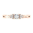 thumbnail image 4 of 1/4 Carat Diamond Twisted Engagement Ring in 14K Rose Gold - IGI Certified (Ring Size 5.75) (I1-I2 Clarity), 4 of 7