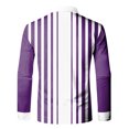 thumbnail image 2 of Aayomet Mens Polo Shirts Printed T Shirt Turn Down Collar Long Sleeve Tops T Shirt (Purple, XL), 2 of 4