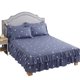 thumbnail image 2 of Juego de cama con falda plisada con volantes, juego de 3 piezas, juego de cama transpirable con volantes, sábanas, artesanía excepcional, 2 of 11