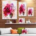 thumbnail image 3 of White Red Roses with Color Splashes - Floral Canvas Art Print, 3 of 4