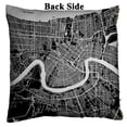 thumbnail image 2 of PKQWTM New Orleans Map Black Landmass White Water Roads Reversible Mermaid Cushion Cover Home Decor Sequin Pillow Case Size 16x16 inches, 2 of 2