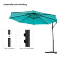 thumbnail image 6 of Sonerlic 10ft Outdoor Patio Hanging Offset Umbrella with Steel Frame for Yard,Poolside and Deck,Lake Blue, 6 of 7