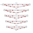 thumbnail image 2 of ZS&nbsp;11Pcs/Set Red Beads Nose&nbsp;Chain&nbsp;Piercing&nbsp;Across&nbsp;Nose&nbsp;Stud Cubic Zirconia L Shape Nose&nbsp;Rings, 2 of 5
