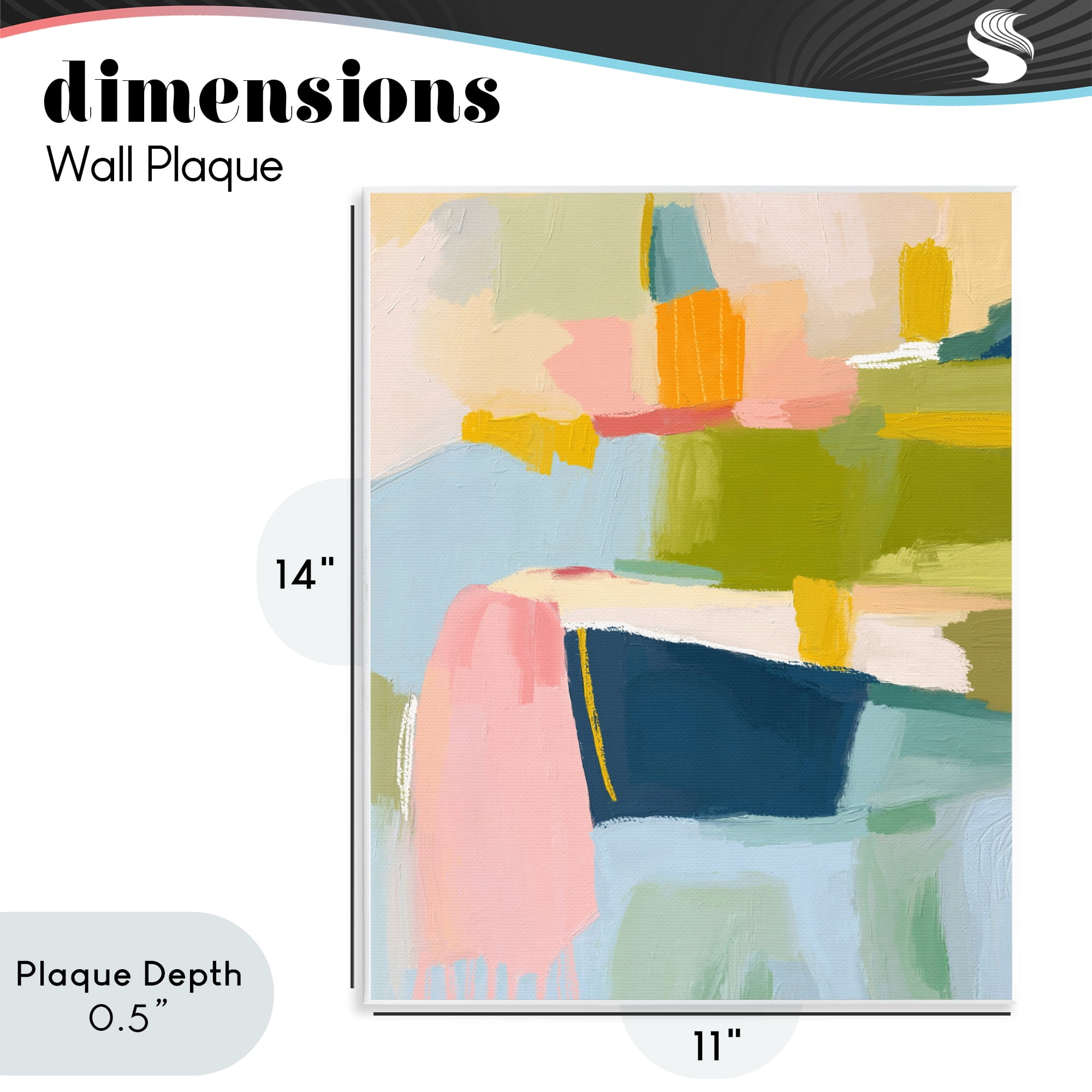 Stupell Industries Pastel Wonder Brushstrokes Wall Plaque Art, design by Lisa Nohren