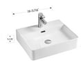thumbnail image 2 of DAX Ceramic Rectangular Bathroom Vessel Basin, 20", Black Matte, 2 of 4