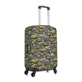 thumbnail image 3 of Balery Luggage Cover Modern Yellow Excavator Print Suitcase Covers for Luggage Elastic Washable Suitcase Protector Fits 18-32 Inch Luggage-Small, 3 of 9