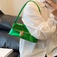 thumbnail image 3 of 1213 Bolso Hombro Con Tapa PU Color Brillante Nacarado Personalizado Francés (verde) Verde, 3 of 9