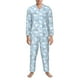 thumbnail image 3 of Balery Cute Goose On A Blue Sky Pijama para Hombre de Dos Piezas con Manga Larga, Conjunto de Dormir y Descanso Suave con Bolsillos-Medium, 3 of 7