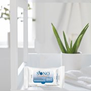 SONO Pre-Moistened Disposable Disinfectant Wipes, Scented, 7 in x 10 in, 50 Wipes, 12 Packs, 600 Total