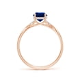 thumbnail image 2 of ANGARA Lab Grown 1 Ct Blue Sapphire Hidden Engagement Ring for Women in 14K Rose Gold (Size-6mm) | September Birthstone, Anniversary, Jewelry Gift for Women | Lab-Grown Blue Sapphire Ring, 2 of 8