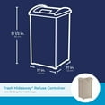 Suncast Plastic Trash Hideaway 30 Gallon Beige Outdoor Trash Can with