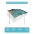thumbnail image 5 of Turquoise Blue Twin XL Size Down Alternative Comforter, Lightweight Comforter Quilt Bedding Set with Pillow Shams Modern Teal Gold Marble Textured All Seasons Bed Comforter Duvet Insert 68"x98", 5 of 7