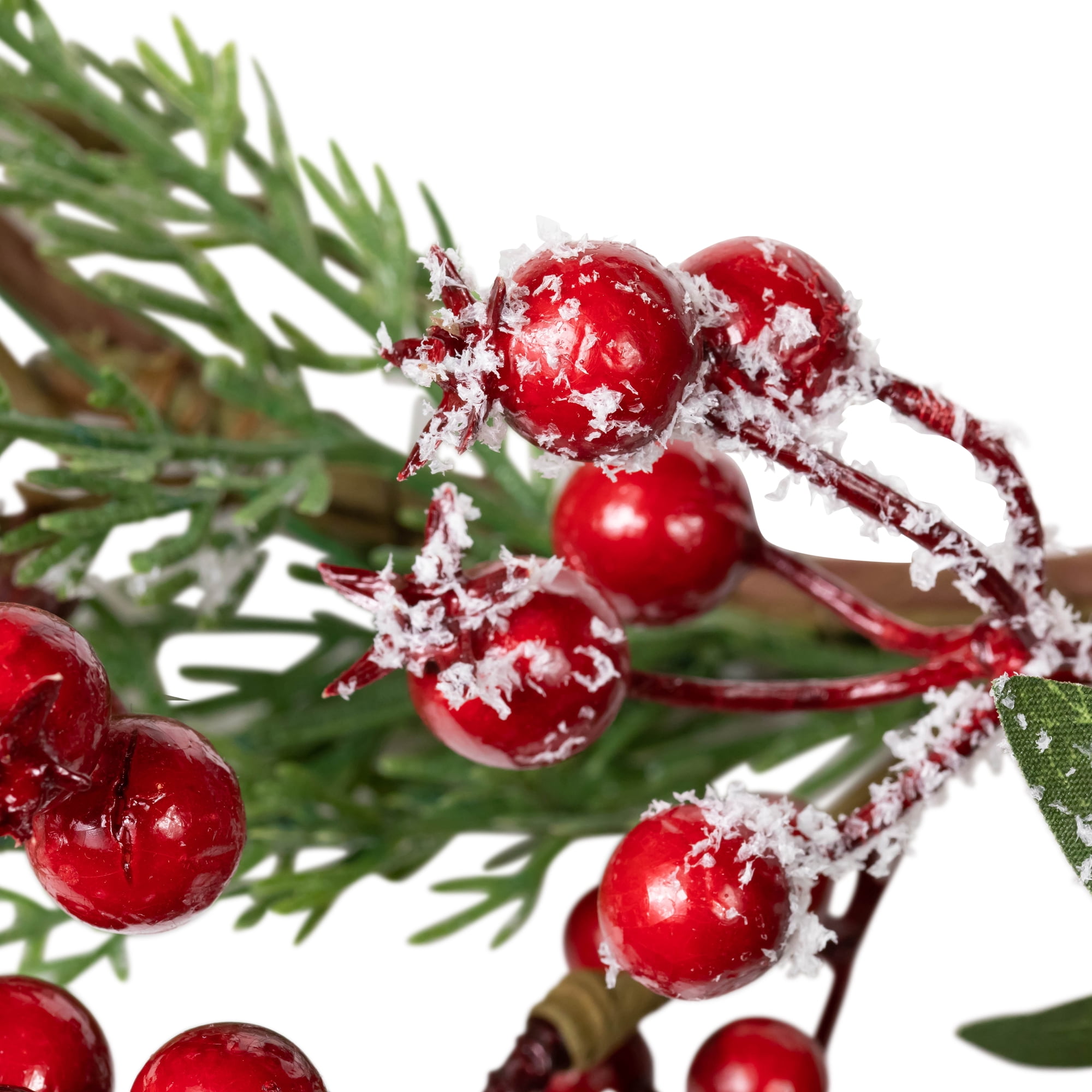 Northlight Real Touch™️ Frosted Berries and Pine Artificial Christmas Wreath - 18" - Unlit