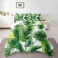 thumbnail image 1 of Erosebridal Tropical Palm Tree Leaves Bedding Comforter Set, Botanical Plants Down Comforter, Reversible 2 Pieces, 1 of 8