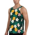thumbnail image 2 of Xecao Tropical Fruit Men's Tank Top Workout Quick Dry Sleeveless Gym Jogging Muscle Shirts Summer Swim Beach Tops, 2 of 9