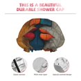thumbnail image 3 of Kdxio Abstract Colorful Duality Print Shower Cap for Women,Elastic and Reusable,Double Waterproof Layers Bathing Hat, 3 of 6