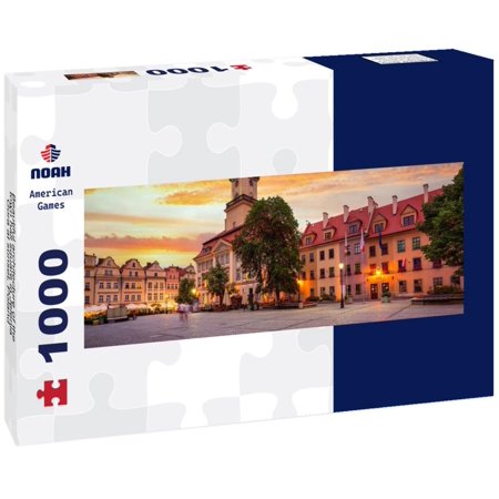 Noah Jigsaw Puzzle Beautiful architecture of the town hall square in Jelenia Gora at sunset, Poland panorama 1000 pieces