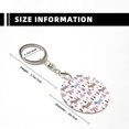 thumbnail image 3 of Naloa Cute Dog Print Round Keychain Keychain Key Ring, Key Tag, Key Chain Bulk for Gift Accessories (Round), 3 of 7