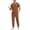 Light Brown, variant on Men Scrubs Jogger Uniform Set V Neck Short Sleeve Scrub Top Drawstring Elastic Waist Jogger Pants Quick Dry Work Outfit Black L