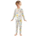 thumbnail image 6 of FORMRS Toddler Unisex Long Sleeve Top and Pants Pajama Set 2-Piece Sleepwear, Sizes 18M-8Y, Watercolor Wildflowers, 6 of 6