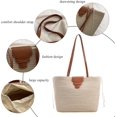 thumbnail image 4 of Kukuzhu Straw Bag for Women, Summer Straw Handbags and Purse Woven Shoulder Bag Beach Tote Bag for Vacation, 4 of 7