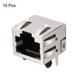 thumbnail image 2 of Unique Bargains 15 Pcs 8 Positions RJ45 8P8C Connecteurs Modulaires en PCB 18mm de Long, 2 of 4