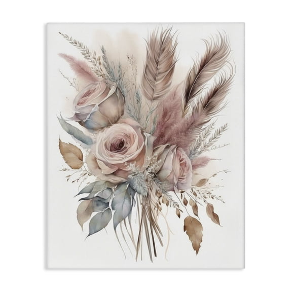 Stupell Industries Shabby Chic Soft Pink Rose Bundle Canvas Art, 24 x 30, by LSR Design Studio