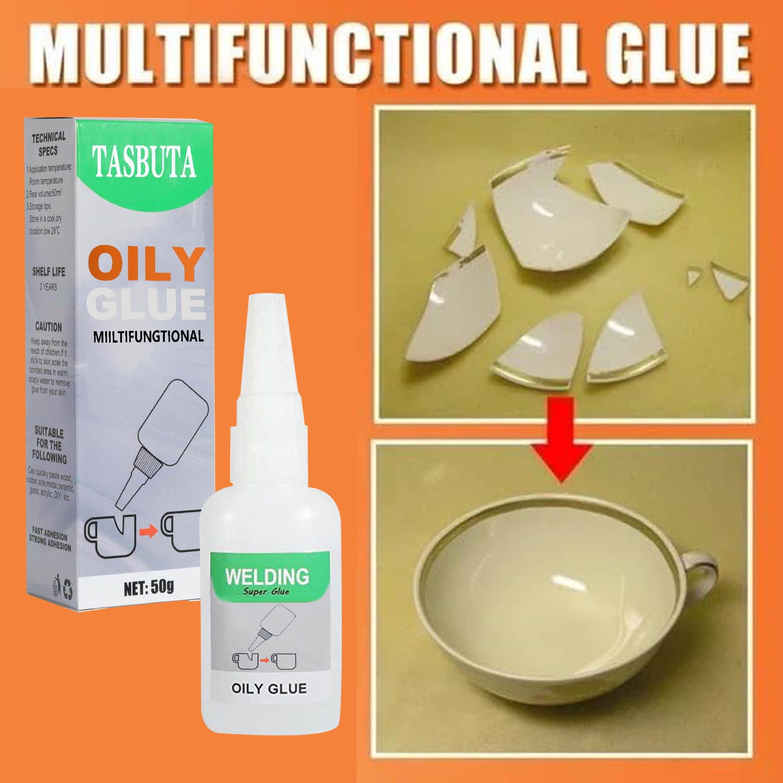 RBCKVXZ Universal Super Glue Strong Plastic Glue For Resin Ceramic
