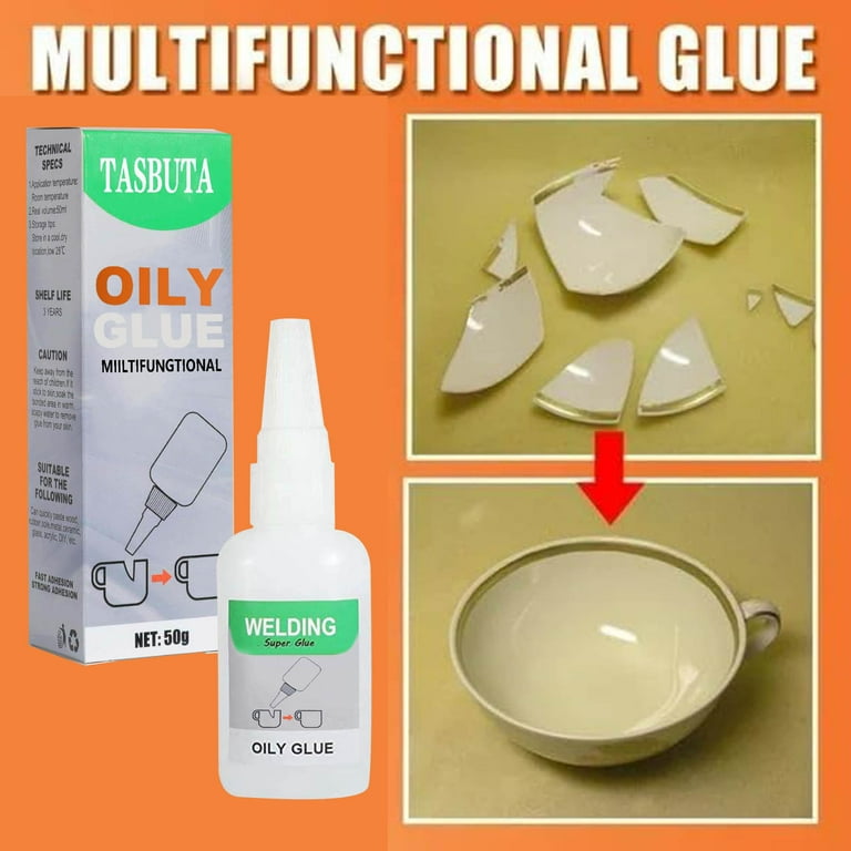 Pompotops 50ml Universal Super Glue Strong Plastic Glue for Resin Ceramic Metal Glass