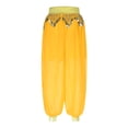 thumbnail image 6 of Kaerm Women Belly Dance Outfit Belly Dancing Top with Harm Pants Yellow One Size, 6 of 7