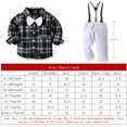 thumbnail image 2 of BULLPIANO Toddler Dress Suit Baby Boys Clothes Sets Long Sleeve Bow Tie T-shirt Suspenders Pants Gentleman Suit Outfits, 2 of 9