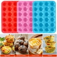 thumbnail image 4 of MOQIN Silicone Mini Muffin Pan, 24 Cups Nonstick Mini Cupcake Pan for Baking Mini Muffin, Mini Cupcake, Mini Egg Bites, Mini Fat Bomb, Home Kitchen Supplies, 4 of 9