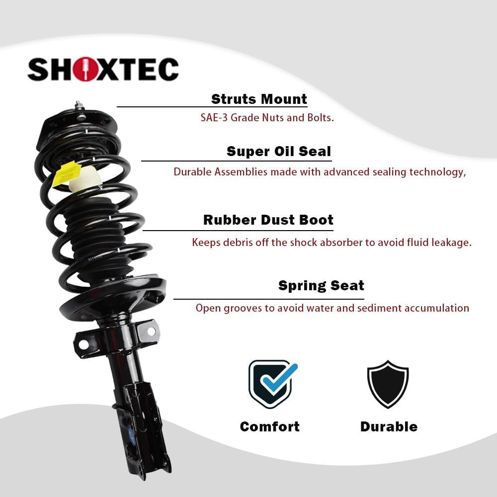 Shoxtec Rear Complete Strut Assembly fits 2008-2013 Toyota  Highlander;2013-2015 Venza Coil Spring Assembly Shock Absorber Repl. 172486  172485