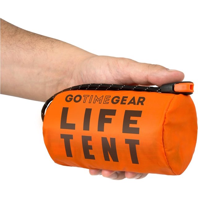 czcpp-Survival Life Tent - Tente Tube d'Abri d'Urgence Mylar pour 2 Personnes + Paracorde - Protection Tous Temps pour Camping, Randonnée et Kits de Survie - Inclut Sifflet d'Urgence
