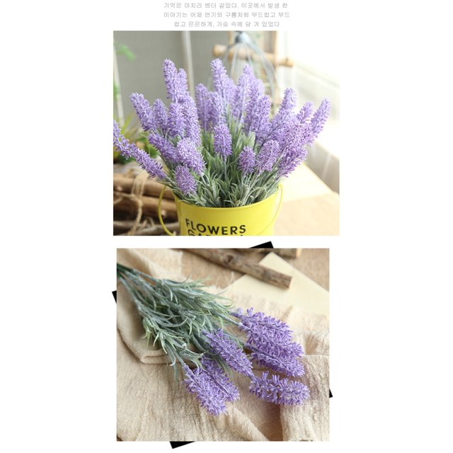 Lavanda plástico flor artificial familia boda decoración sosteniendo flor pared mural flor artificial (púrpura claro) LingWen 8390614119932