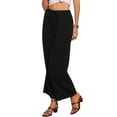 thumbnail image 4 of INSPIRE CHIC Women's Summer Pants High Waist Drawstring Loose Fit Lightweight Long Palazzo Gauze Pants L Black, 4 of 6
