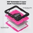 thumbnail image 2 of XYX For iPad Pro 11 inch Case 2024 (M4), 360 Rotating Shockproof Cover with Stand, Screen Protector, Shoulder Strap, Rose PC, 2 of 7