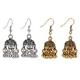 thumbnail image 4 of 2 pares de pendientes para mujer, campana bohemia, borla, , Tribal, gitano Yinane Pendientes colgantes de campana para mujer, 4 of 6