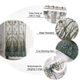 thumbnail image 5 of Waterproof Shower Curtain Stained Glass Meadow Flower Dragonfly Print Polyester Fabric Bath Curtain Home Hotel Apartment Bathroom Shower Curtain Long 72x84IN, 5 of 6