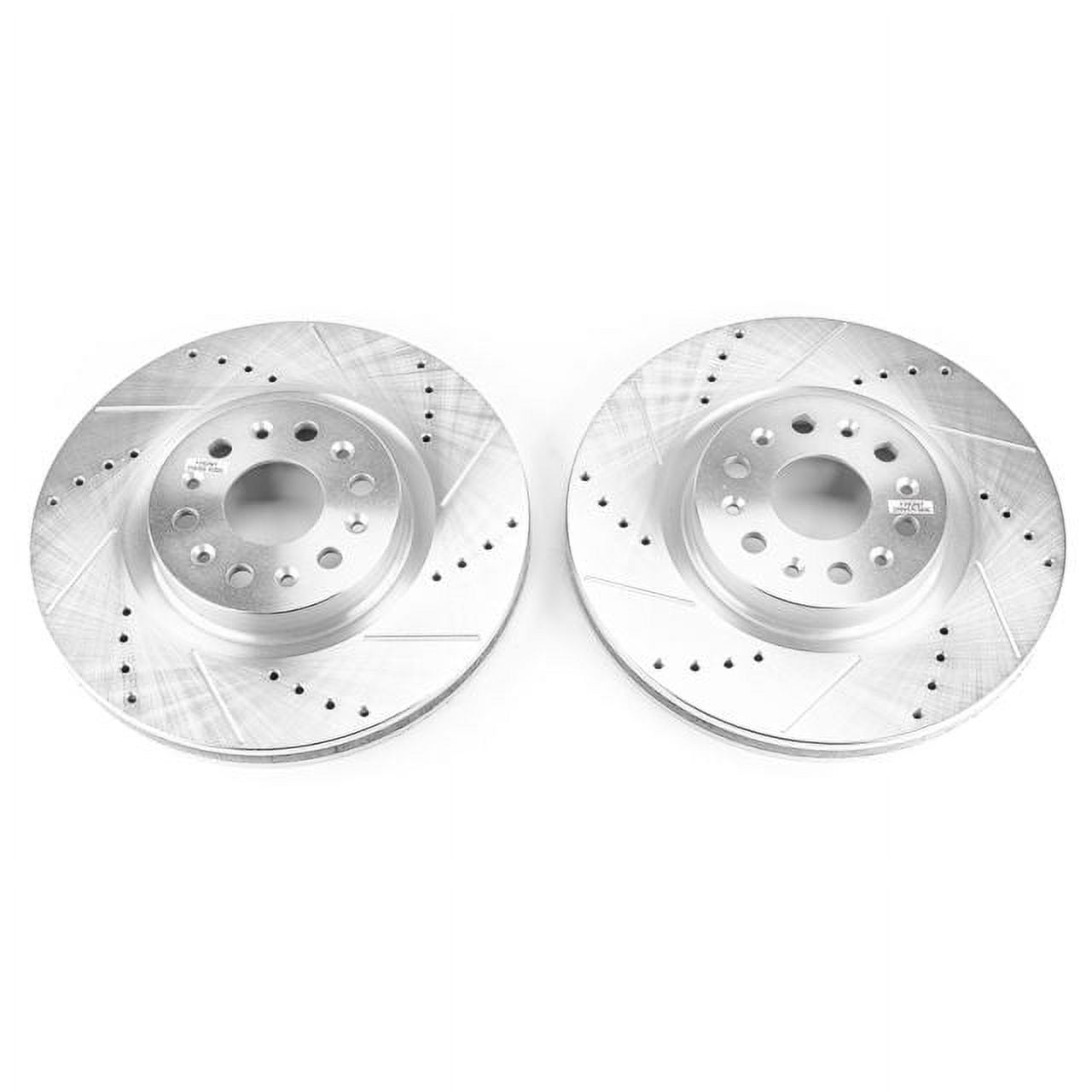 Power Stop Front Pair of Drilled and Slotted Brake Rotors AR84102XPR 2018-2019 Buick Enclave 2017-2019 Cadillac XT5